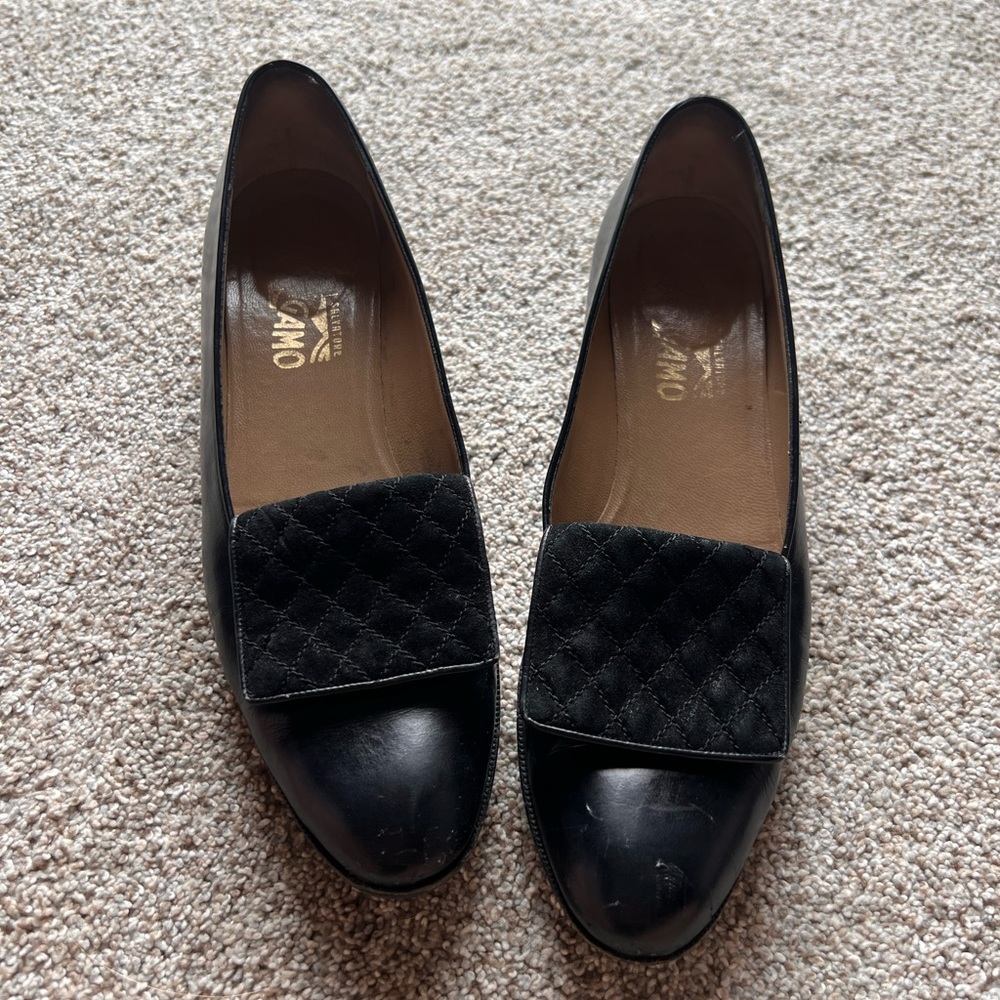 Vintage Ferragamo Italian leather shoes 9.5AAA